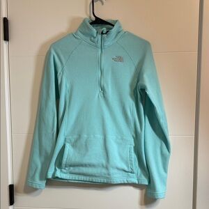 The North Face Aqua Blue Half-Zip Fleece